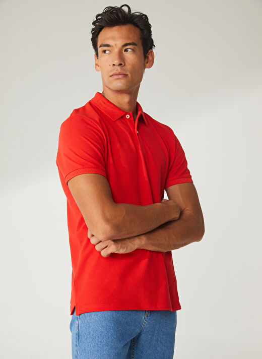 Altınyıldız Classics Nar Çiçeği Erkek Polo T-Shirt 4A9000000001 2