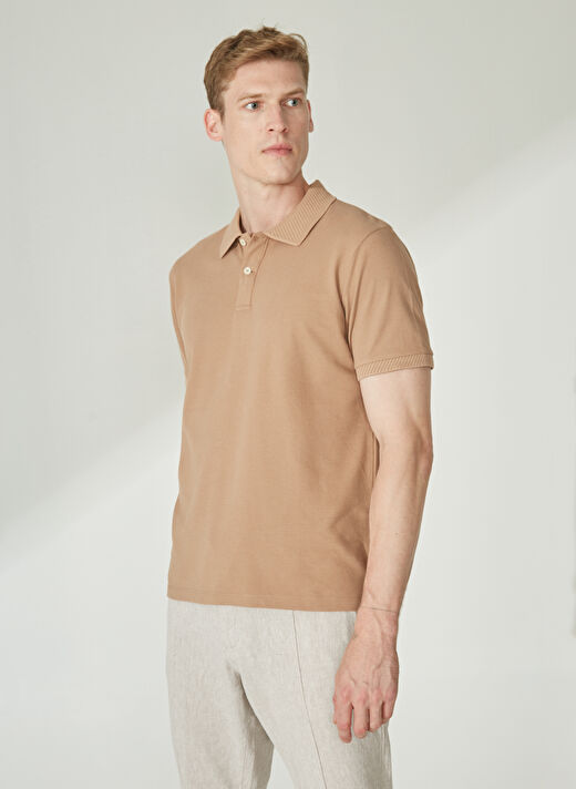 Altınyıldız Classics Polo Yaka Vizon Erkek T-Shirt 4A9000000001 3