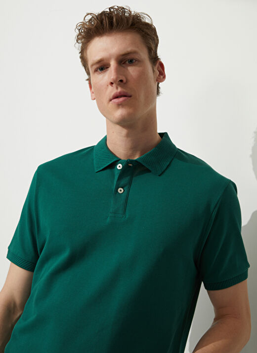 Altınyıldız Classics Koyu Yeşil Erkek Polo T-Shirt 4A9000000001 3