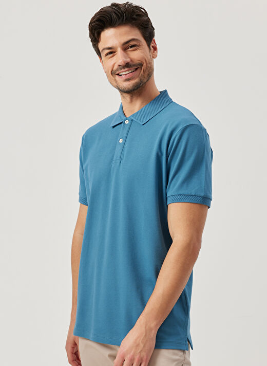 Altınyıldız Classics Gökmavi Erkek Polo T-Shirt 4A9000000001 1