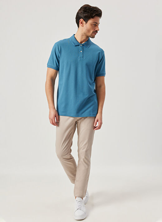 Altınyıldız Classics Gökmavi Erkek Polo T-Shirt 4A9000000001 2