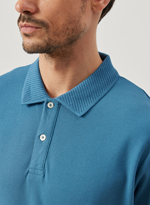 Altınyıldız Classics Gökmavi Erkek Polo T-Shirt 4A9000000001 3