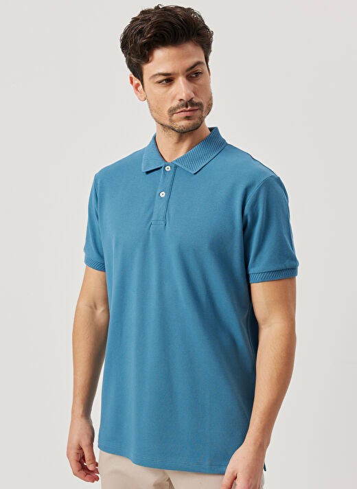 Altınyıldız Classics Gökmavi Erkek Polo T-Shirt 4A9000000001 4