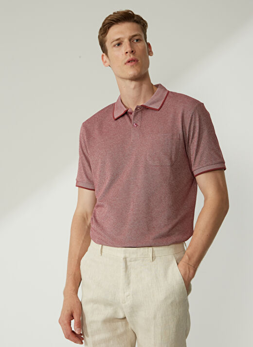 Altınyıldız Classics Beyaz - Bordo Erkek Polo T-Shirt 4A9000000004 1