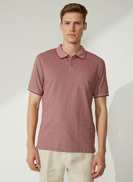 Altınyıldız Classics Beyaz - Bordo Erkek Polo T-Shirt 4A9000000004 3