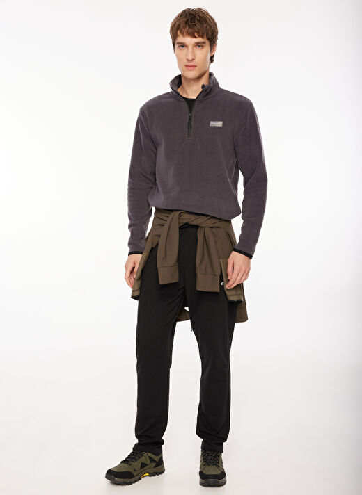 Discovery Expedition Antrasit Erkek Kapüşon Yaka Standart Fit Polar Sweatshırt D3WM-SWT1  1