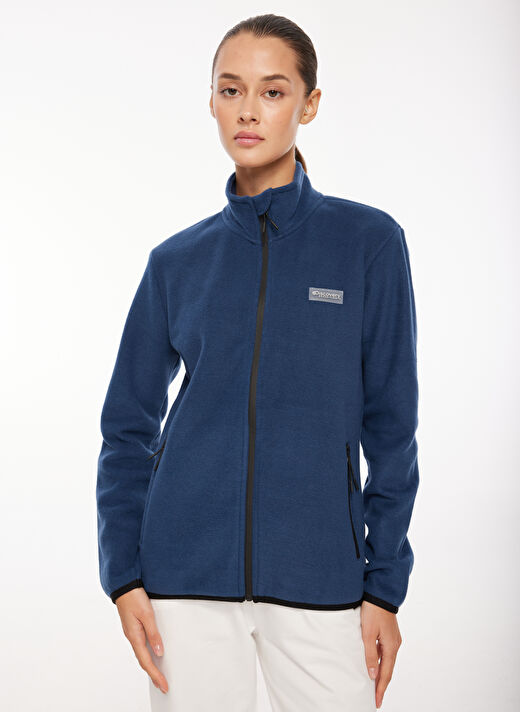 Discovery Expedition İndigo Kadın Kapüşon Yaka Standart Fit Polar Sweatshırt D3WL-SWT27  2