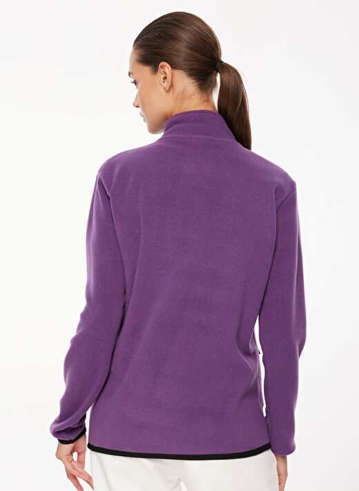 Discovery Expedition Mor Kadın Kapüşon Yaka Standart Fit Polar Sweatshırt D3WL-SWT27  4