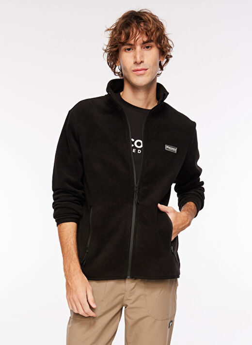 Discovery Expedition Siyah Erkek Kapüşon Yaka Standart Fit Polar Sweatshırt D3WM-SWT2  1