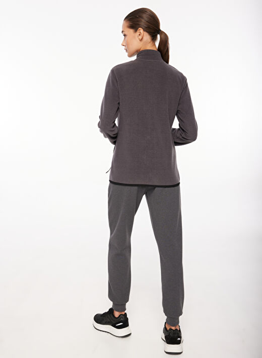 Discovery Expedition Antrasit Kadın Kapüşon Yaka Standart Fit Polar Sweatshırt D3WL-SWT27 4