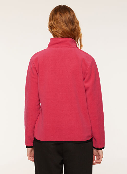 Discovery Expedition Pembe Kadın Fermuarlı Yaka Standart Fit Polar Sweatshırt D3WL-SWT26 4