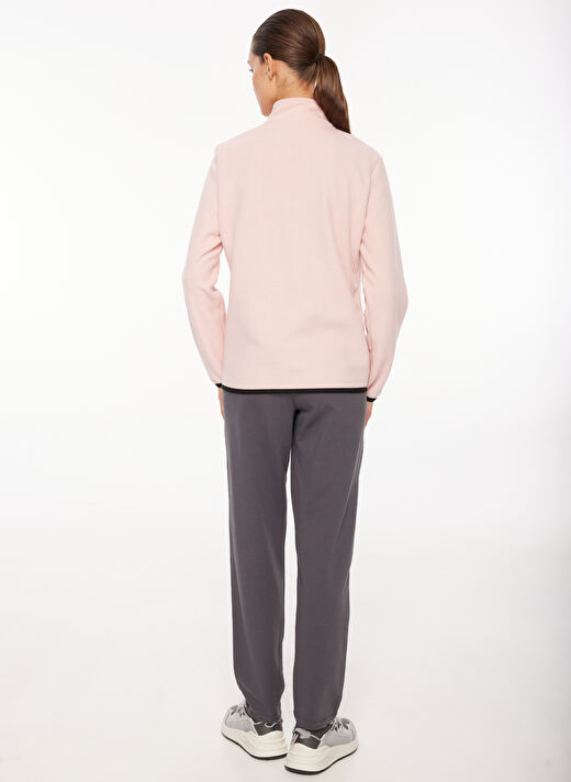 Discovery Expedition Açık Pembe Kadın Kapüşon Yaka Standart Fit Polar Sweatshırt D3WL-SWT27  4
