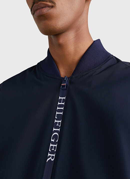 Tommy Hilfiger Mavi Dik Yaka Erkek İnce Mont MW0MW31338DW5  3