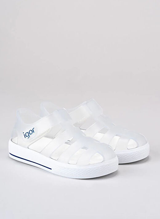 Igor Beyaz Kız Bebek Sandalet S10171 STAR       2