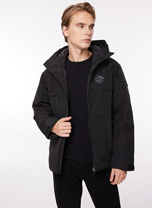 Aeropostale Siyah Erkek Mont E-BY02 2