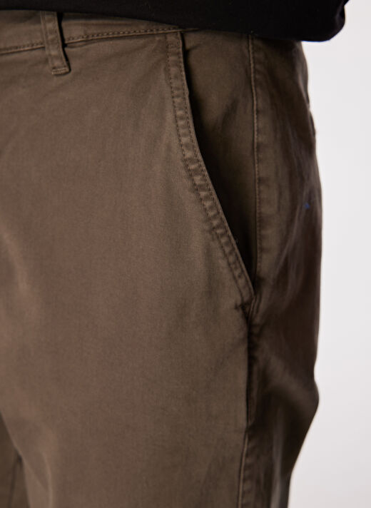 Fabrika Normal Bel Dar Paça Haki Erkek Chino Pantolon F3WM-PNT902 4