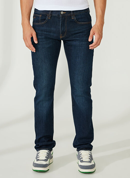 Armani Exchange Koyu Mavi Erkek Düz Paça Slim Fit  Denim Pantolon 8NZJ13 1500-INDIGO 2