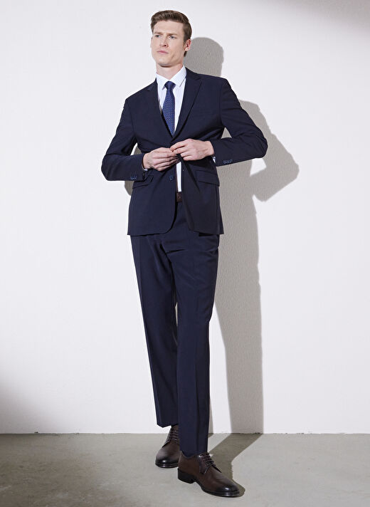 Brooks Brothers Lacivert Erkek Mono Yaka Comfort Fit Takım Elbise BBSP23MSU010 3