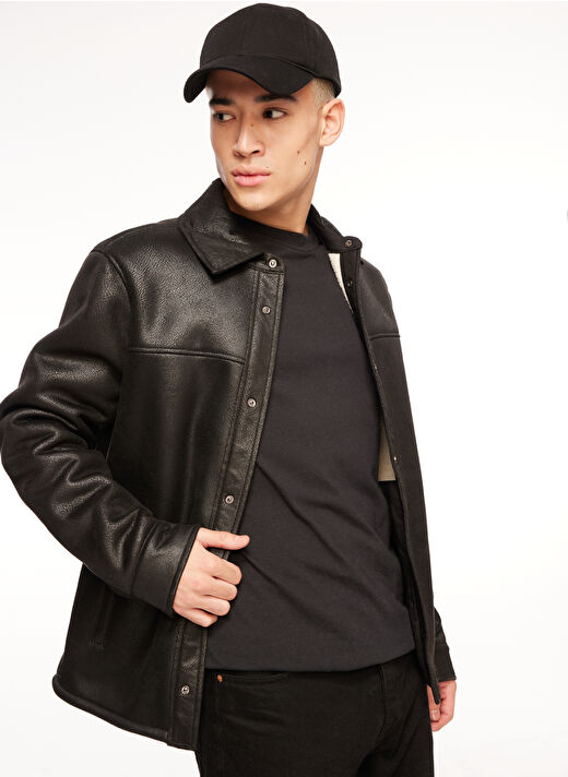 Black On Black Siyah Erkek Deri Mont B3WM-MNT83 4