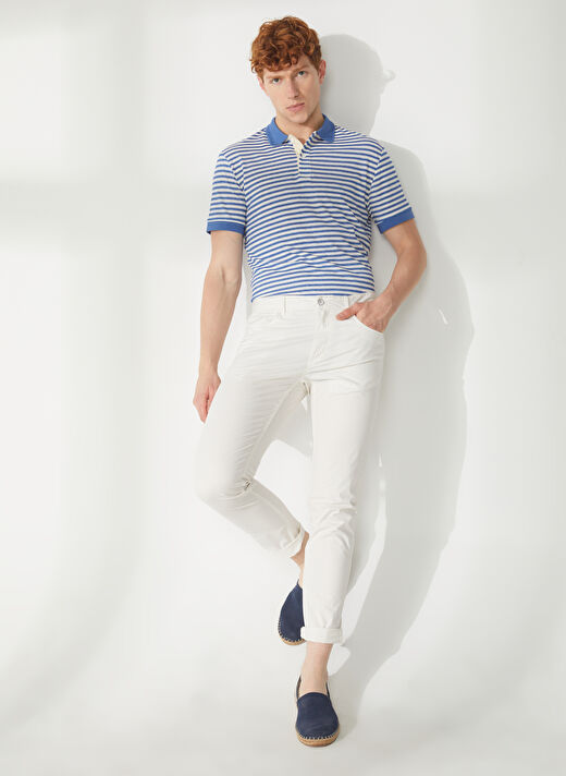 AT.P.CO Normal Bel Normal Paça Slim Fit Beyaz Erkek Pantolon A261DAVE362TC506/TB 1