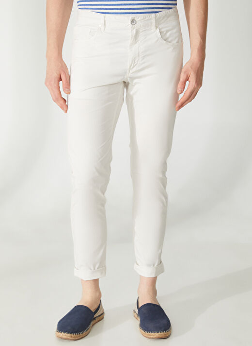 AT.P.CO Normal Bel Normal Paça Slim Fit Beyaz Erkek Pantolon A261DAVE362TC506/TB 2