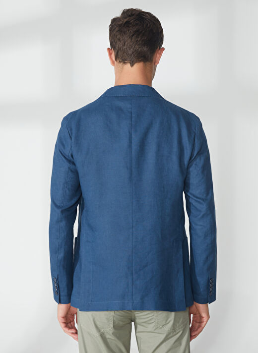 AT.P.CO Mavi Erkek Uzun Cepli Slim Fit Yazlık Ceket A262ALAN60TP946-  4