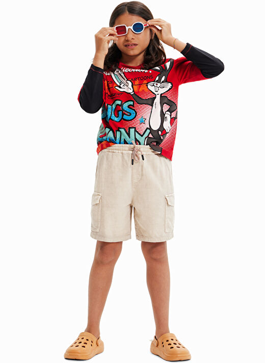 Desigual Bugs Bunny Kırmızı Erkek Çocuk T-Shirt 23KSL6092 2