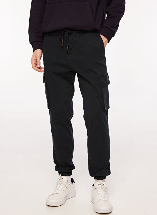 Aeropostale Lastikli Bel Lastikli Paça Relaxed Lacivert Erkek Kargo Pantolon A3WM-PNT5 2
