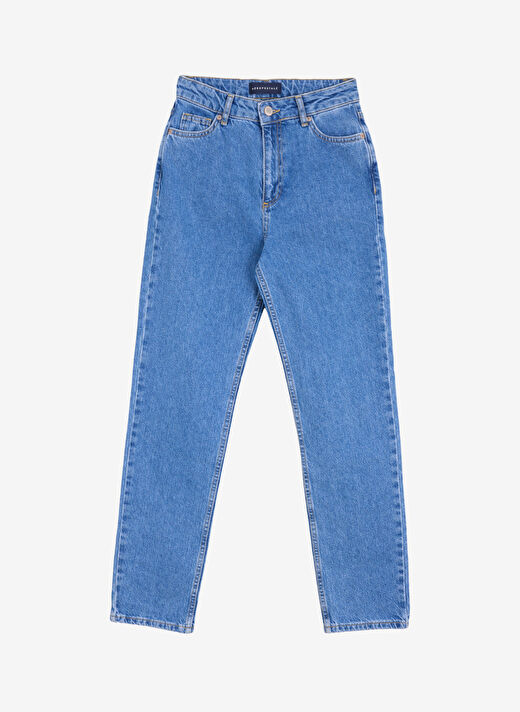 Aeropostale Yüksek Bel Normal Paça Straight İndigo Kadın Denim Pantolon A3WL-PNT1 1