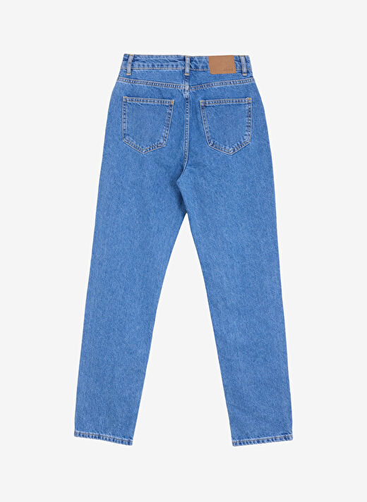 Aeropostale Yüksek Bel Normal Paça Straight İndigo Kadın Denim Pantolon A3WL-PNT1 2