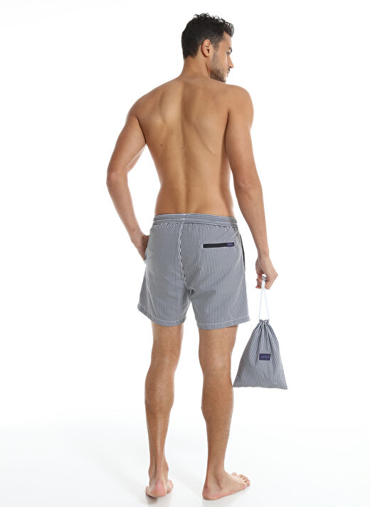 Whitefin Lacivert Erkek Slim Fit Şort Mayo 1003 4