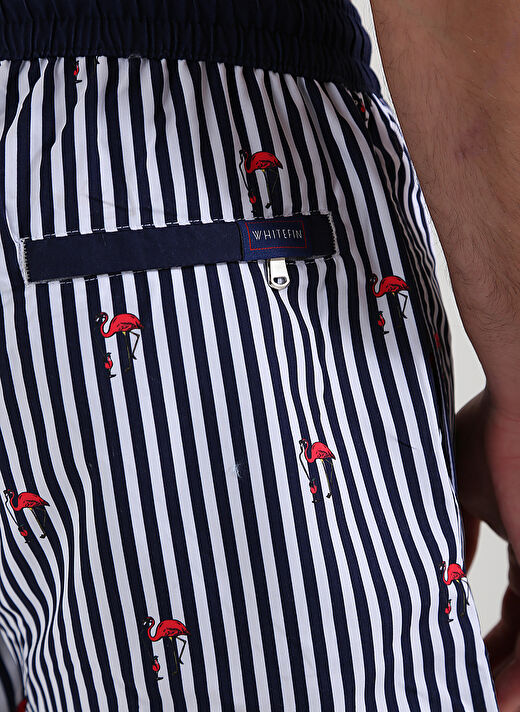 Whitefin Lacivert Erkek Slim Fit Şort Mayo 1036 4