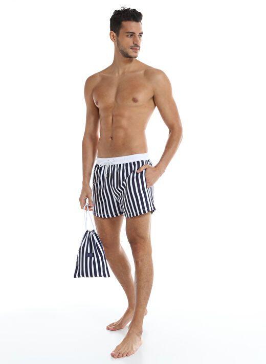 Whitefin Lacivert Erkek Slim Fit Şort Mayo 1040 1