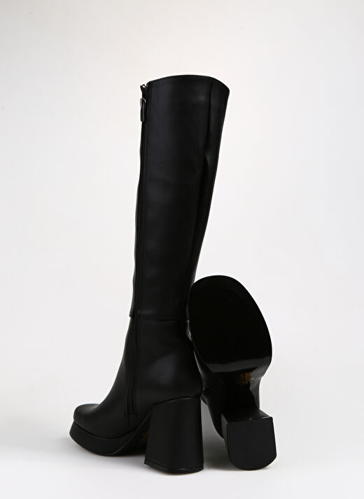 Siyah Kadın Topuklu Çizme ZUHRA  4