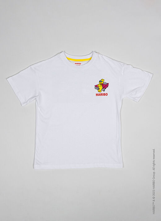 Haribo Baskılı Beyaz Erkek Çocuk T-Shirt HRBTXT007 1