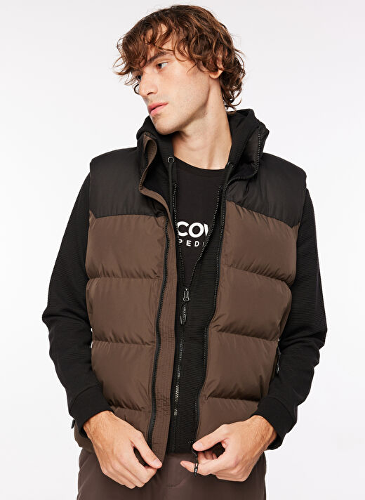 People By Fabrika Siyah Kadın Normal Kalıp Puffer Mont MKAW22-37    3