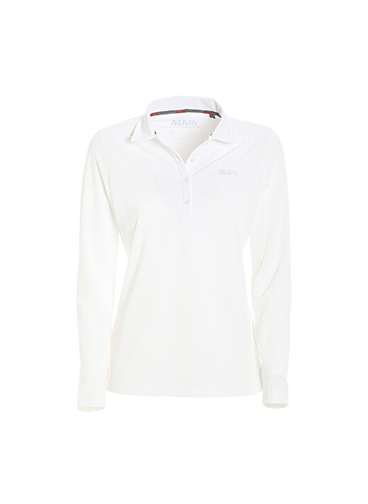 Slam A908004S00_ACT WS LS TECH PIQUE POL Beyaz  Regular Fit  Kadın T-Shirt 1