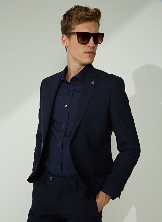 Pierre Cardin Normal Bel Extra Slim Lacivert Erkek Takım Elbise N00090/EXT 2
