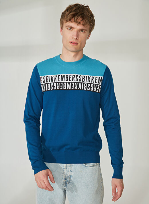 Bikkembergs Mavi Erkek Kazak C S 52G 10 4