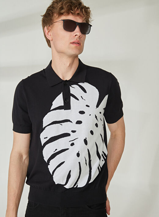 Bikkembergs Siyah Erkek Polo T-Shirt C S P50 10 4