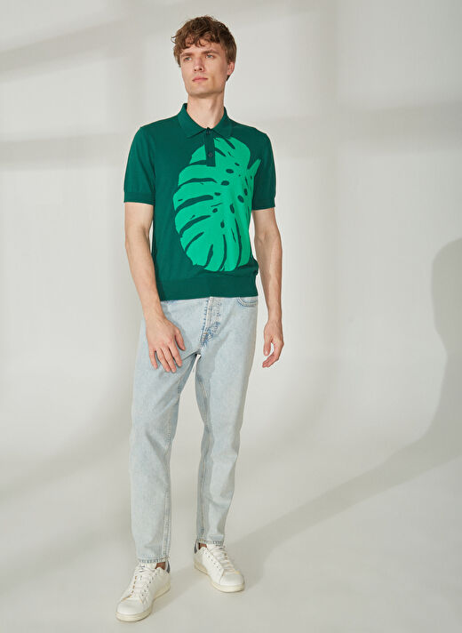 Bikkembergs Yeşil Erkek Polo T-Shirt C S P50 10 2