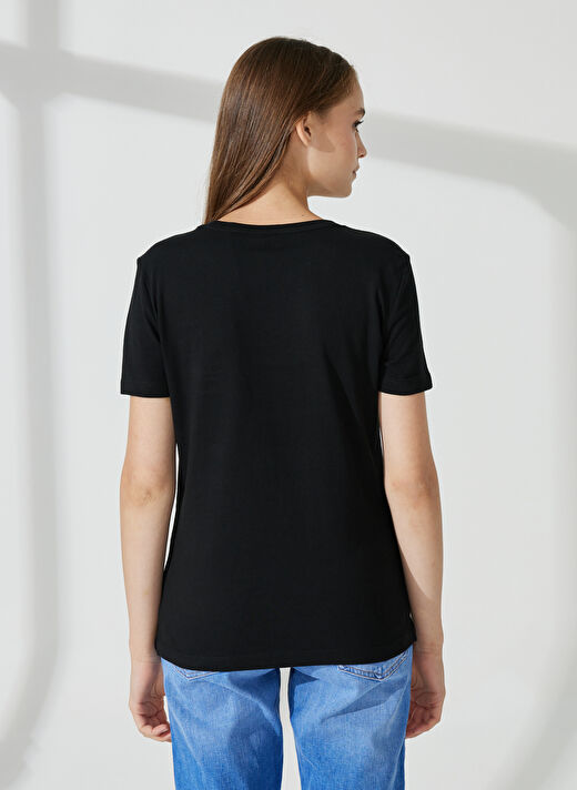 Guess Bisiklet Yaka Siyah Kadın T-Shirt W1YI1BI3Z14JBLK 4