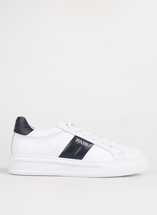 Fabi Beyaz-Siyah Erkek Deri Sneaker FU0456.B04ZIP18N 1