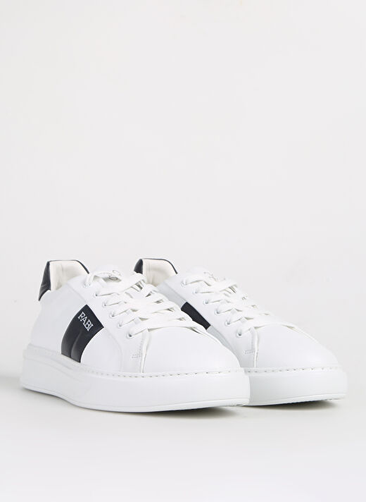 Fabi Beyaz-Siyah Erkek Deri Sneaker FU0456.B04ZIP18N 2