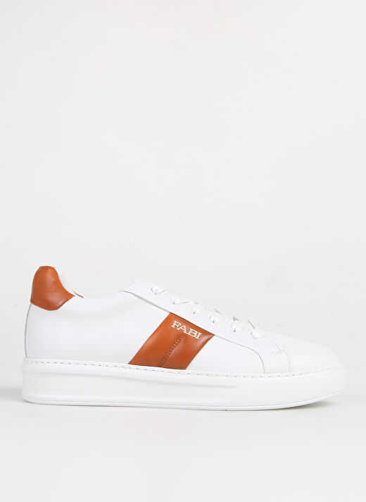 Fabi Beyaz-Kahverengi Erkek Deri Sneaker FU0456.B04ZIP18N 1