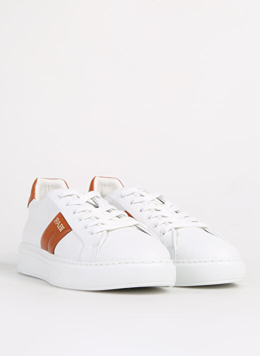 Fabi Beyaz-Kahverengi Erkek Deri Sneaker FU0456.B04ZIP18N 2