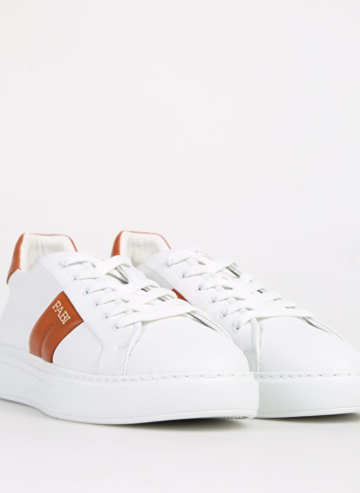 Fabi Beyaz-Kahverengi Erkek Deri Sneaker FU0456.B04ZIP18N 3