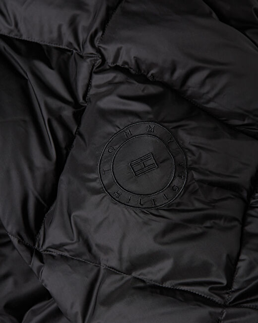 Tommy Hilfiger Siyah Kadın Dik Yaka Normal Kalıp Puffer Mont WW0WW38921BDS 3