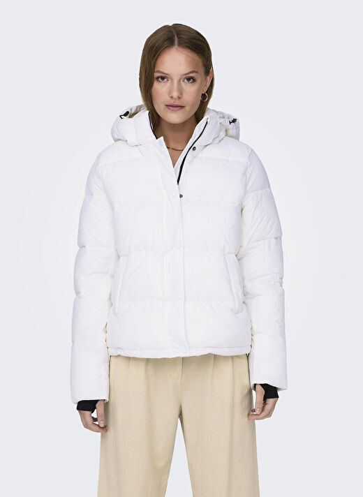 Only Beyaz Kadın Mont ONLANN PREMIUM PUFFER JKT REGULAR O 1
