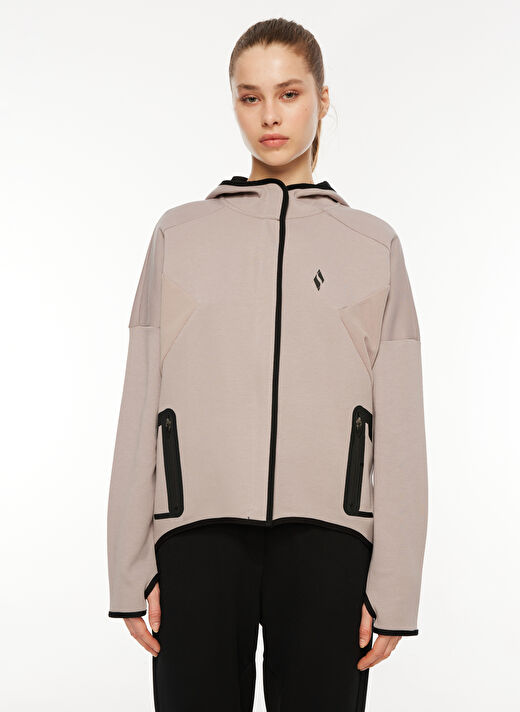 Skechers Lock Full Zip Hoodie Sweatshirt Lila Kadın Fermuarlı Yaka Regular Fit Sweatshirt 2